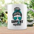 Support Squad For Women Ovarian Cancer Messy Bun Coffee Mug Gifts ideas