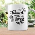 Tanned & Tipsy Hello Summer Vibes Beach Vacay Summertime Coffee Mug Gifts ideas