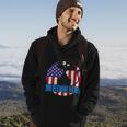 American Flag Meowica 4Th Of July Cat Hoodie Lifestyle