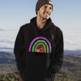 Boo Pumpkin Rainbow Halloween Quote Hoodie Lifestyle