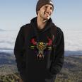 Bull Silhouette Head And Horns Hoodie Lifestyle