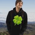 Cute St Patricks Day Lucky Glowing Shamrock Clover Hoodie Lifestyle