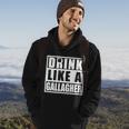 Drink Like A Gallagher Funny St Patricks Day Irish Clover Hoodie Lifestyle