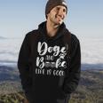 Funny Book Lovers Reading Lovers Dogs Books And Dogs Hoodie Lifestyle