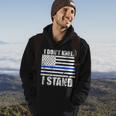 I Dont Kneel I Stand Usa Blue Line Flag Tshirt Hoodie Lifestyle