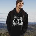 Just Married Ring Logo Hoodie Lifestyle