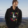 Llama Birthday Party Llamazing Gift Girl Rainbow Hearts Gift Hoodie Lifestyle