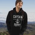 Mens Vintage Captain Poppy Personalized Family Cruise Boating Hoodie Lifestyle