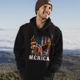 Merica Bald Eagle Mullet 4Th Of July American Flag Patriotic Meaningful Gift Hoodie Lifestyle