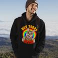 Not Today Satan Funny Cat Rainbow Hoodie Lifestyle