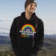 On Wednesday We Wear Rainbow Hoodie Lifestyle