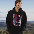 Red White And Pew 4Th Of July Patriotic Gun American Flag Hoodie Lifestyle