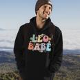 Retro Groovy Leo Babe July & August Birthday Leo Zodiac Sign Hoodie Lifestyle