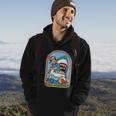 Stay Positive Shark Attack Comic Hoodie Lifestyle