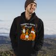 Three Cute Gnomes Halloween Pumpkin Autumn Fall Hoodie Lifestyle