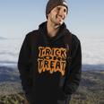 Trick Or Treat Funny Halloween Quote Hoodie Lifestyle