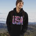 Usa World Flags Pattern Hoodie Lifestyle