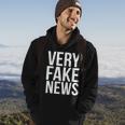 Very Fake News Funny Donald Trump Hoodie Lifestyle