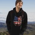 Wolf American Flag Usa 4Th Of July Patriotic Wolf Lover Hoodie Lifestyle
