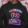 18 Years Of Being Awesome 18 Year Old Birthday Girl Men Hoodie Personalized Gifts