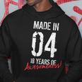 18Th Birthday Boys Girls Awesome Since 2004 18 Year Old Hoodie Personalized Gifts