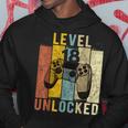18Th Birthday Level 18 Unlocked Video Gamer Gift Hoodie Funny Gifts