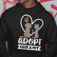 Womens Adopt Save A Pet Cat & Dog Lover Pet Adoption Rescue Gift  Hoodie