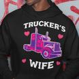 Trucker Truckers Wife Pink Truck Truck Driver Trucker Hoodie