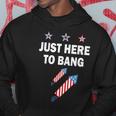 4Th Of July Just Here To Bang Fireworks Hoodie Unique Gifts