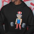 4Th Of July Uncle Sam Weightlifting Funny Hoodie Unique Gifts