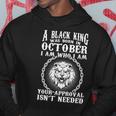 A Black King Was Born In October Birthday Lion Tshirt Hoodie Unique Gifts