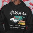 Abibliophobia Book Lover Cat Reading Funny Gift Hoodie Unique Gifts