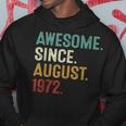 Awesome Since August 1972 50 Years Old 50Th Birthday  Hoodie Personalized Gifts