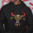 Bull Silhouette Head And Horns Hoodie Unique Gifts