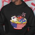 Cats Ramen Anime American Flag Funny 4Th Of July Cat Lovers Hoodie Unique Gifts