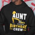 Construction Birthday Party Digger Aunt Birthday Crew Graphic Design Printed Casual Daily Basic Hoodie Personalized Gifts
