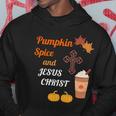 Cute Pumpkin Spice And Jesus Christ Fall Design Graphic Design Printed Casual Daily Basic V2 Hoodie Personalized Gifts