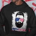 Dad Life Beard Sunglasses Usa Flag Fathers Day 4Th Of July Hoodie Unique Gifts