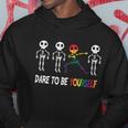 Dare To Be Yourself Lgbt Gay Pride Lesbian Bisexual Ally Quote Hoodie Unique Gifts