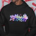 Detroit Skyline Paint Hoodie Personalized Gifts