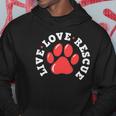 Dog Rescue Adopt Dog Paw Print Hoodie Unique Gifts
