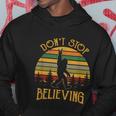 Dont Stop Believing Bigfoot Rock And Roll Retro Sasquatch Hoodie Unique Gifts