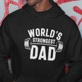 Fathers Day Funny Worlds Strongest Dad Bodybuilder Hoodie Unique Gifts