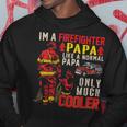 Firefighter Vintage Im A Firefighter Papa Definition Much Cooler Hoodie Funny Gifts