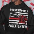 Firefighter Vintage Usa Flag Proud Dad Of A Firefighter Fathers Day Hoodie Funny Gifts