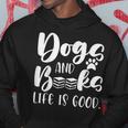 Funny Book Lovers Reading Lovers Dogs Books And Dogs Hoodie Personalized Gifts