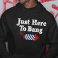 Funny Fourth Of July 4Th Of July Im Just Here To Bang Hoodie Unique Gifts