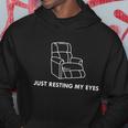 Funny Just Resting My Eyes Dad Jokes Fathers Day Hoodie Unique Gifts