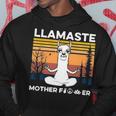 Funny Yoga Llamaste Mother Fvcker Retro Vintage Mans Hoodie Personalized Gifts