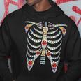 Halloween Day Of Dead Skeleton Flowers Decorated Men Hoodie Graphic Print Hooded Sweatshirt Personalized Gifts